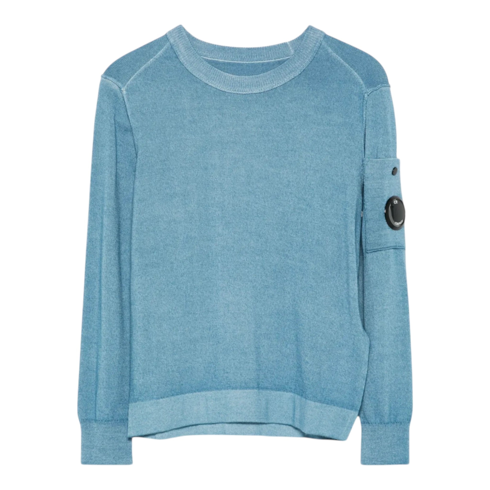 C.P. Company Maglia tinta unita Girocollo Azzurro per Bambino CMW009 AZZURRO C.P. COMPANY 