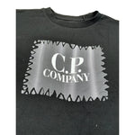 C.P. Company T-Shirt Girocollo tinta unita con Stampa Nero per Bambino CQM002 NERO C.P. COMPANY 