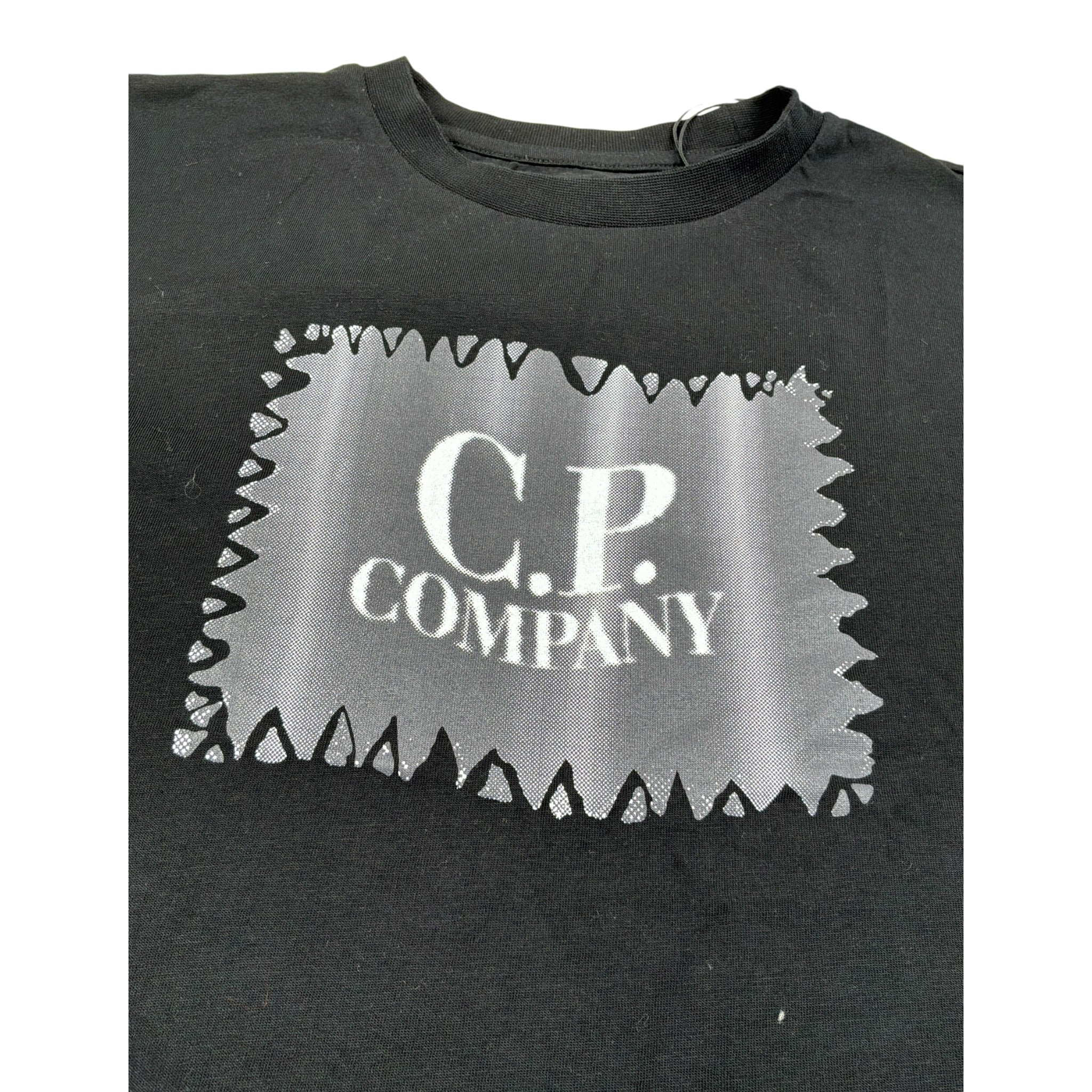 C.P. Company T-Shirt Girocollo tinta unita con Stampa Nero per Bambino CQM002 NERO C.P. COMPANY 