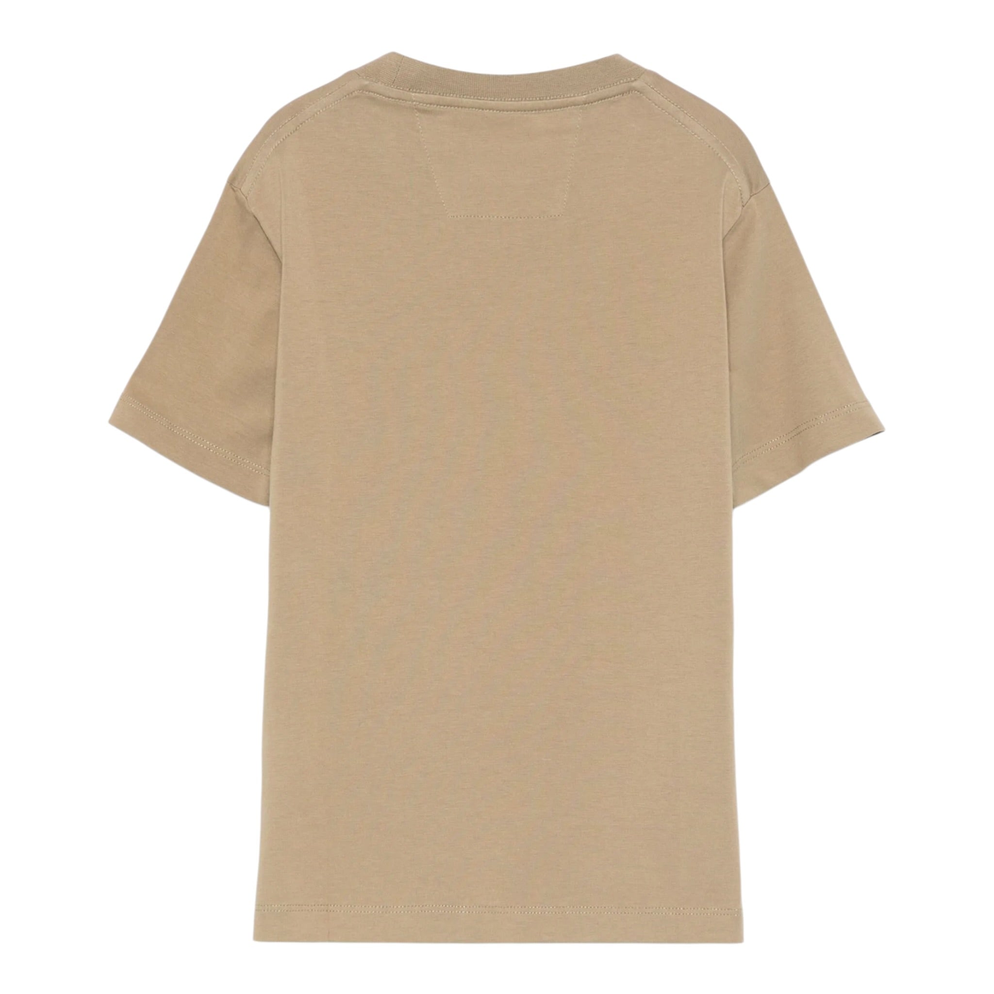 C.P. Company T-Shirt Girocollo tinta unita con Stampa Beige per Bambino CUM00I BEIGE C.P. COMPANY 