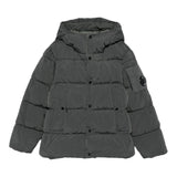 C.P. Company Giubbino tinta unita con Zip E Cappuccio Grigio per Bambino CUS01E GRIGIO C.P. COMPANY 