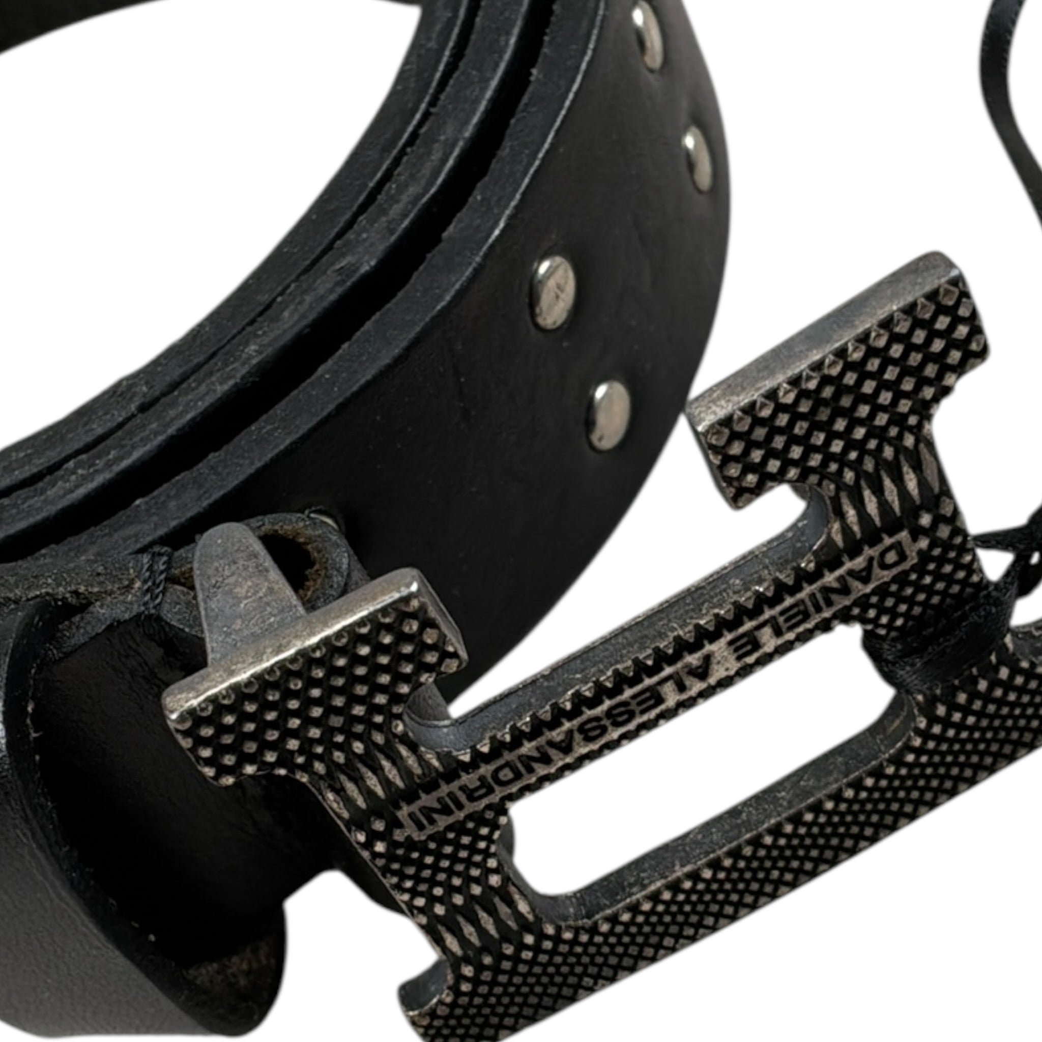 Daniele Alessandrini Cintura tinta unita con Borchie Nero per Bambino 1231BELT1189 NERO DANIELE ALESSANDRINI 