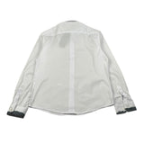 Daniele Alessandrini Camicia Manica Lunga Tinta Unit con Logo Bianco per Bambino 1231C1364 BIANCO DANIELE ALESSANDRINI 