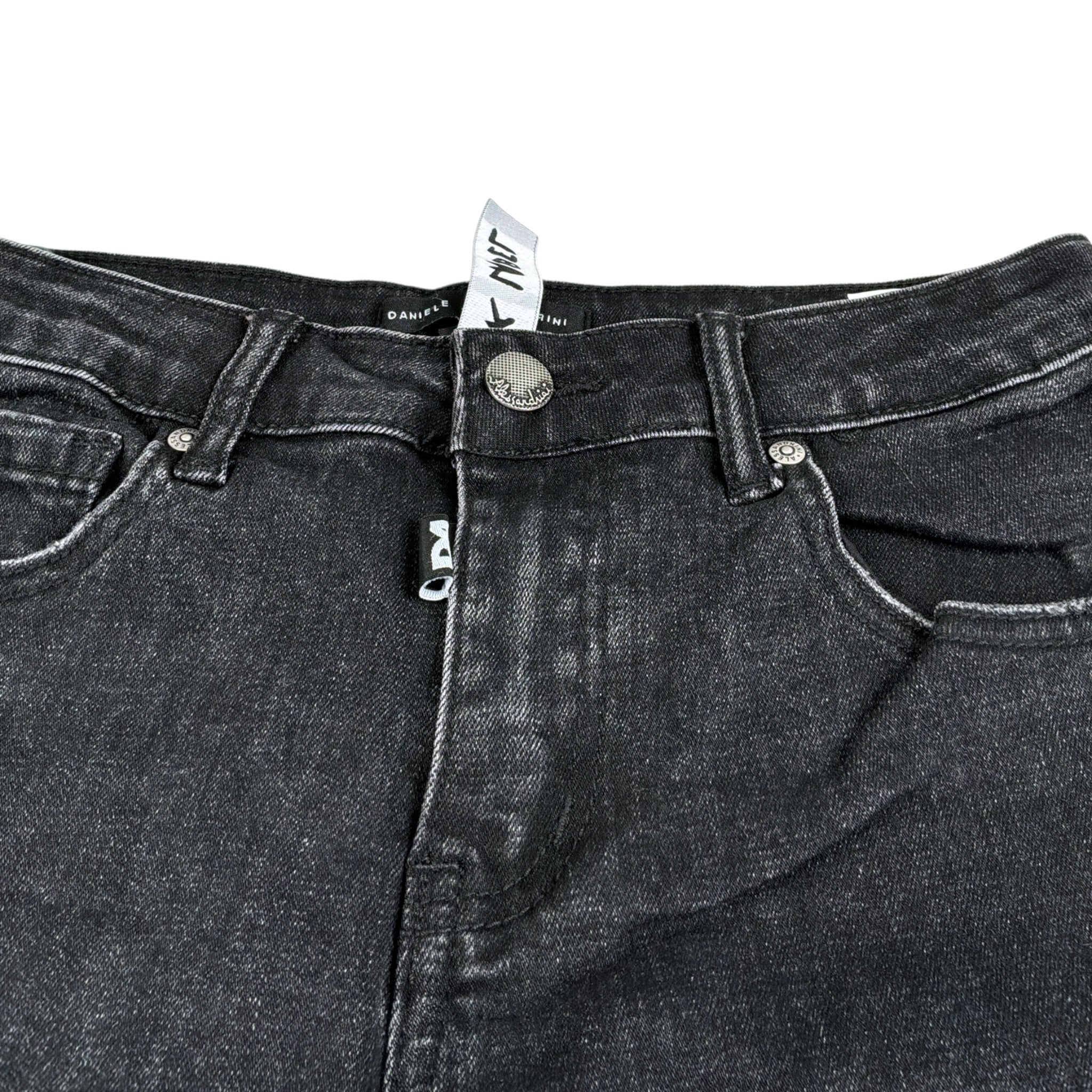 Daniele Alessandrini Jeans tinta unita con Girovita Regolabile Nero per Bambino 1231PD00217 NERO DANIELE ALESSANDRINI 