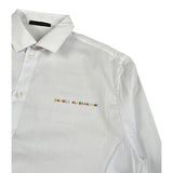 Daniele Alessandrini Camicia Manica Lunga Tinta Unit con Logo Bianco per Bambino 1235C00002 BIANCO DANIELE ALESSANDRINI 