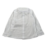 Daniele Alessandrini Camicia Manica Lunga Tinta Unit con Logo Bianco per Bambino 1235C1041 BIANCO DANIELE ALESSANDRINI 