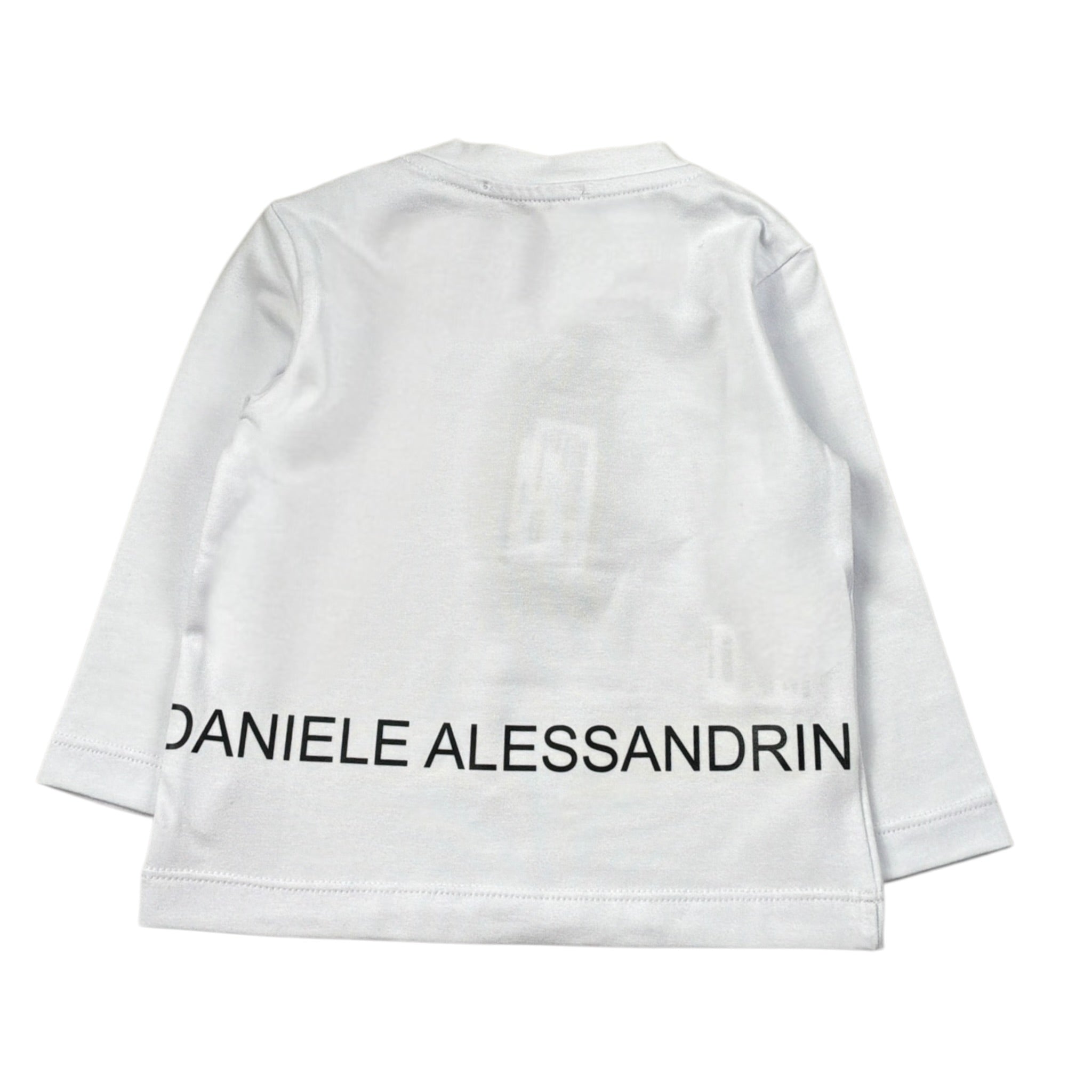 Daniele Alessandrini Shirt tinta unita Girocollo con Stampa Bianco per Neonato 1291M00113 BIANCO DANIELE ALESSANDRINI 