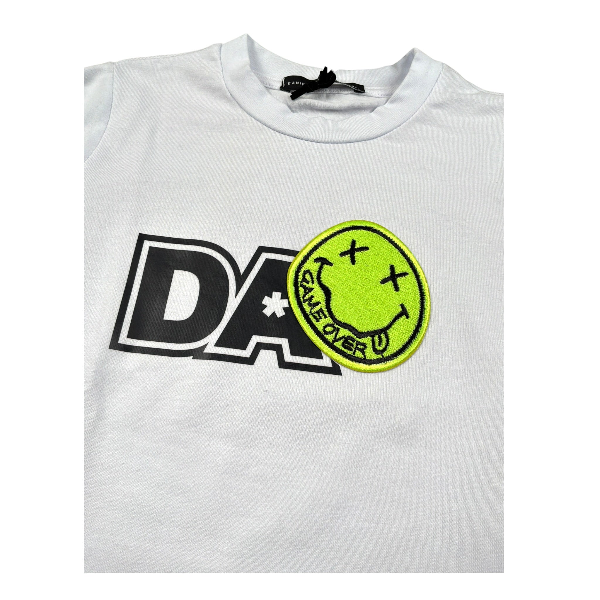 Daniele Alessandrini Shirt Girocollo tinta unita con Stampa Bianco per Bambino 1291M00115 BIANCO DANIELE ALESSANDRINI 