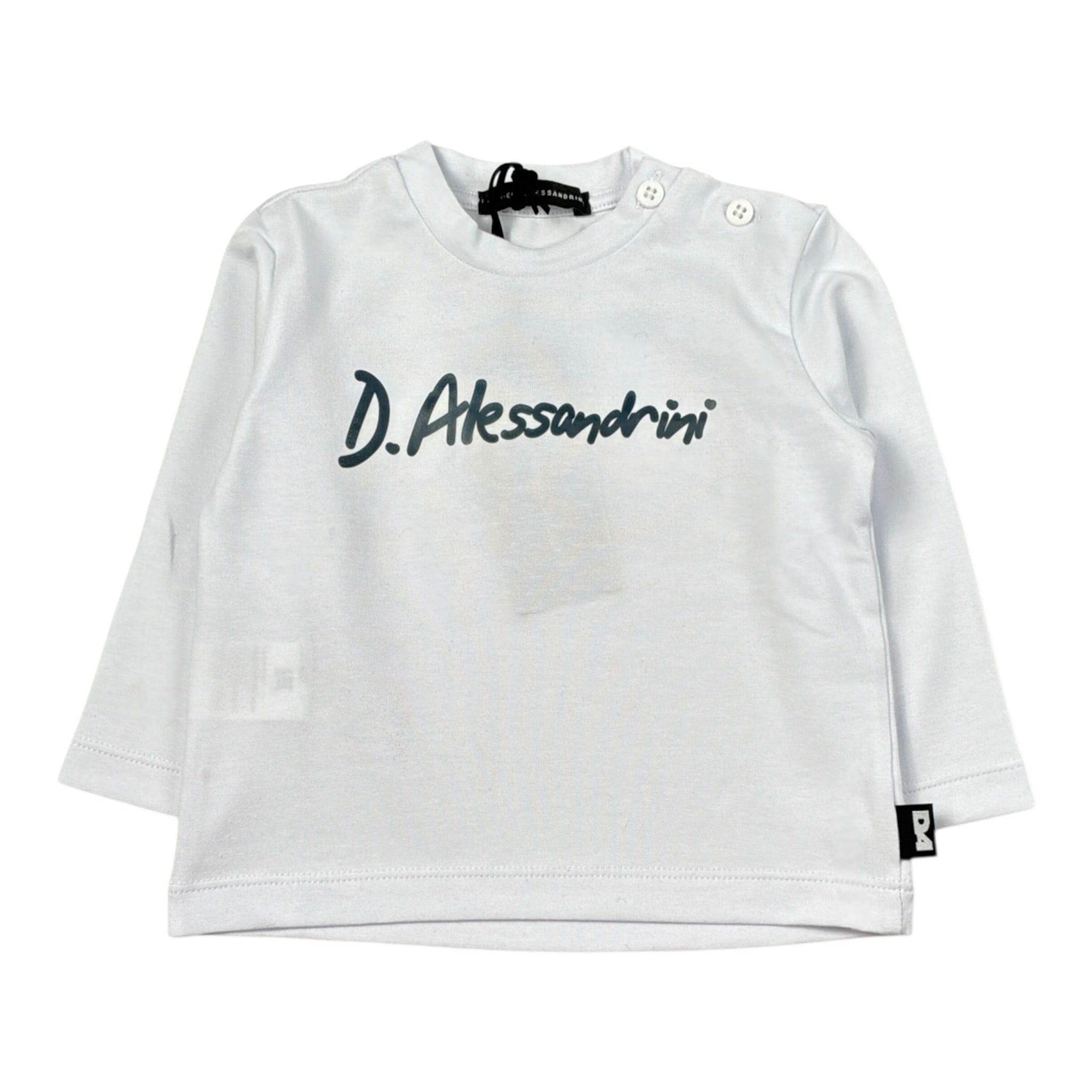 Daniele Alessandrini Shirt tinta unita Girocollo con Stampa Bianco per Neonato 1291M00131N BIANCO DANIELE ALESSANDRINI 