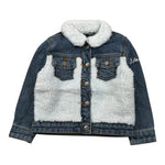 Daniele Alessandrini Giubbino In Denim con Pelliccia Blu per Bambino 1291OD00098J BLU DANIELE ALESSANDRINI 
