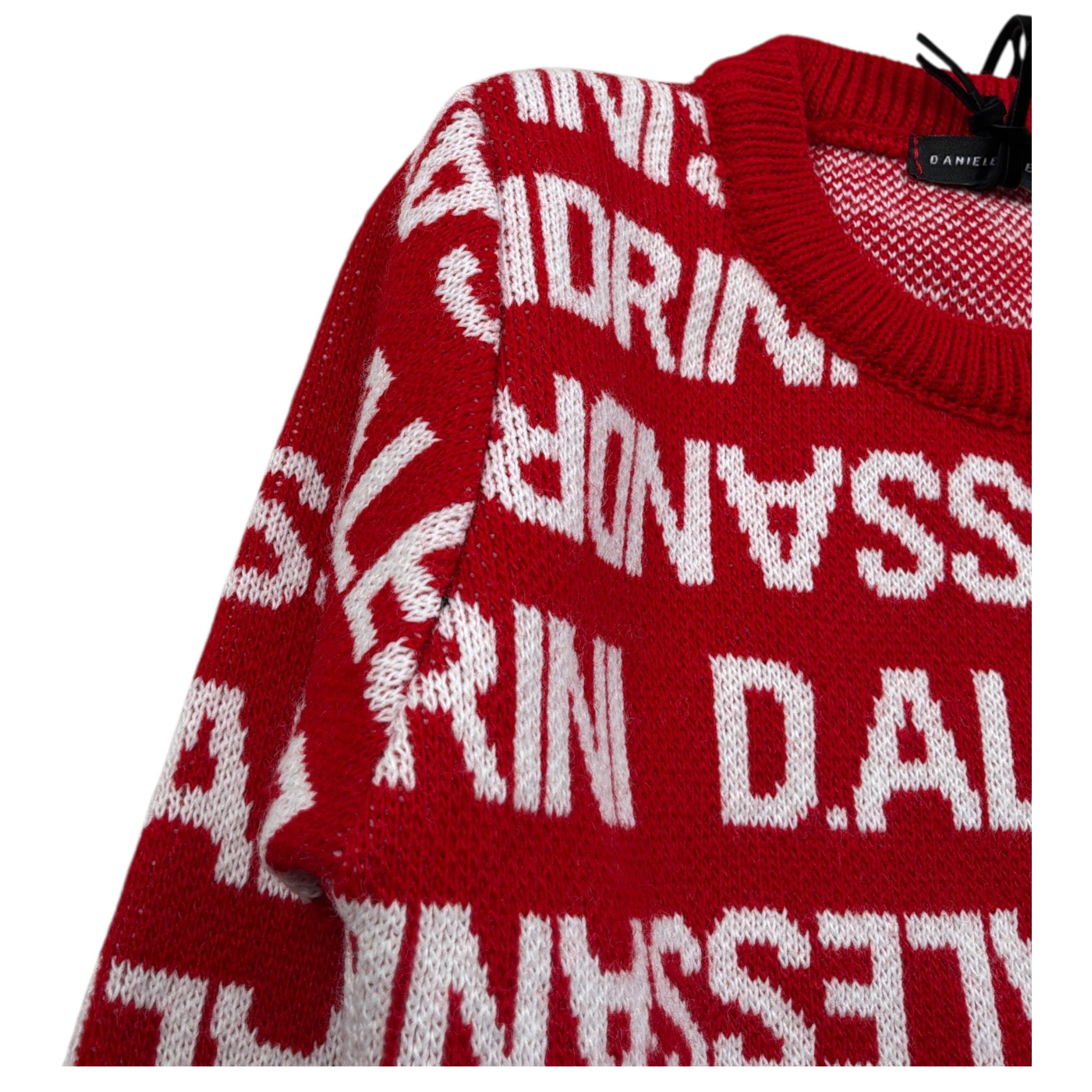 Daniele Alessandrini Maglia Girocollo tinta unita con Stampe Rosso per Neonato 1291W00106 ROSSO DANIELE ALESSANDRINI 