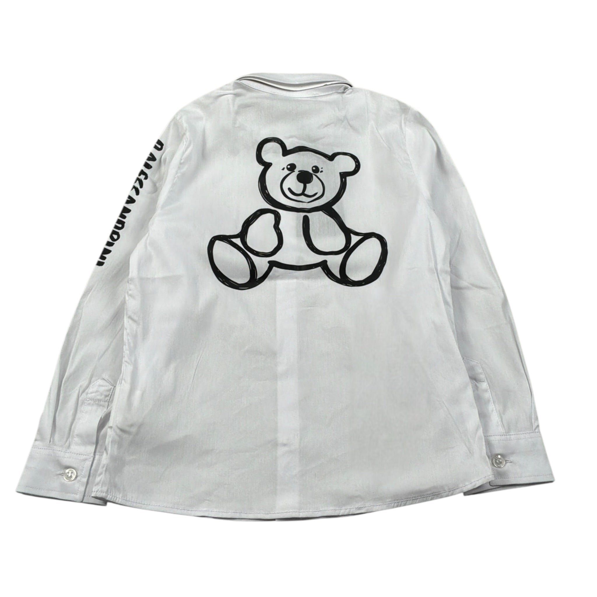 Daniele Alessandrini Camicia Manica Lunga tinta unita con Logo Bianco per Bambino 1295C00110 BIANCO DANIELE ALESSANDRINI 
