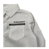 Daniele Alessandrini Camicia Manica Lunga tinta unita con Logo Bianco per Neonato 1295C0778 BIANCO DANIELE ALESSANDRINI 