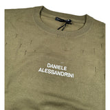 Daniele Alessandrini Maglia Girocollo tinta unita con Logo Verde per Bambino 131W00248 VERDE DANIELE ALESSANDRINI 
