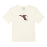 Diadora T-Shirt Girocollo tinta unita con Logo Panna per Bambino 102182237 PANNA DIADORA 
