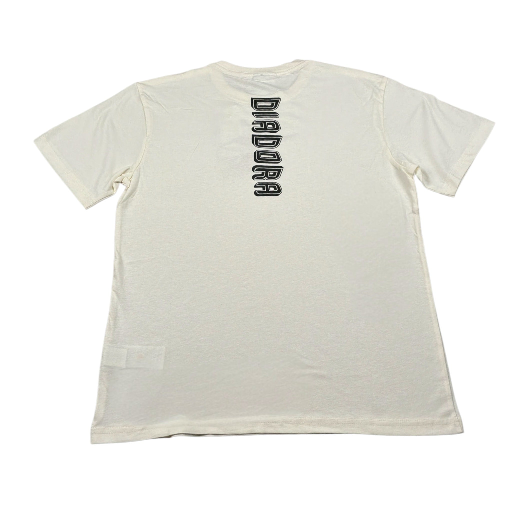Diadora T-Shirt Girocollo tinta unita con Logo Panna per Bambino 102182237X PANNA DIADORA 
