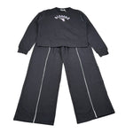 Diadora Completo 2 Pezzi Felpa-Pantalone tinta unita Nero per Bambina 102182240X NERO DIADORA 