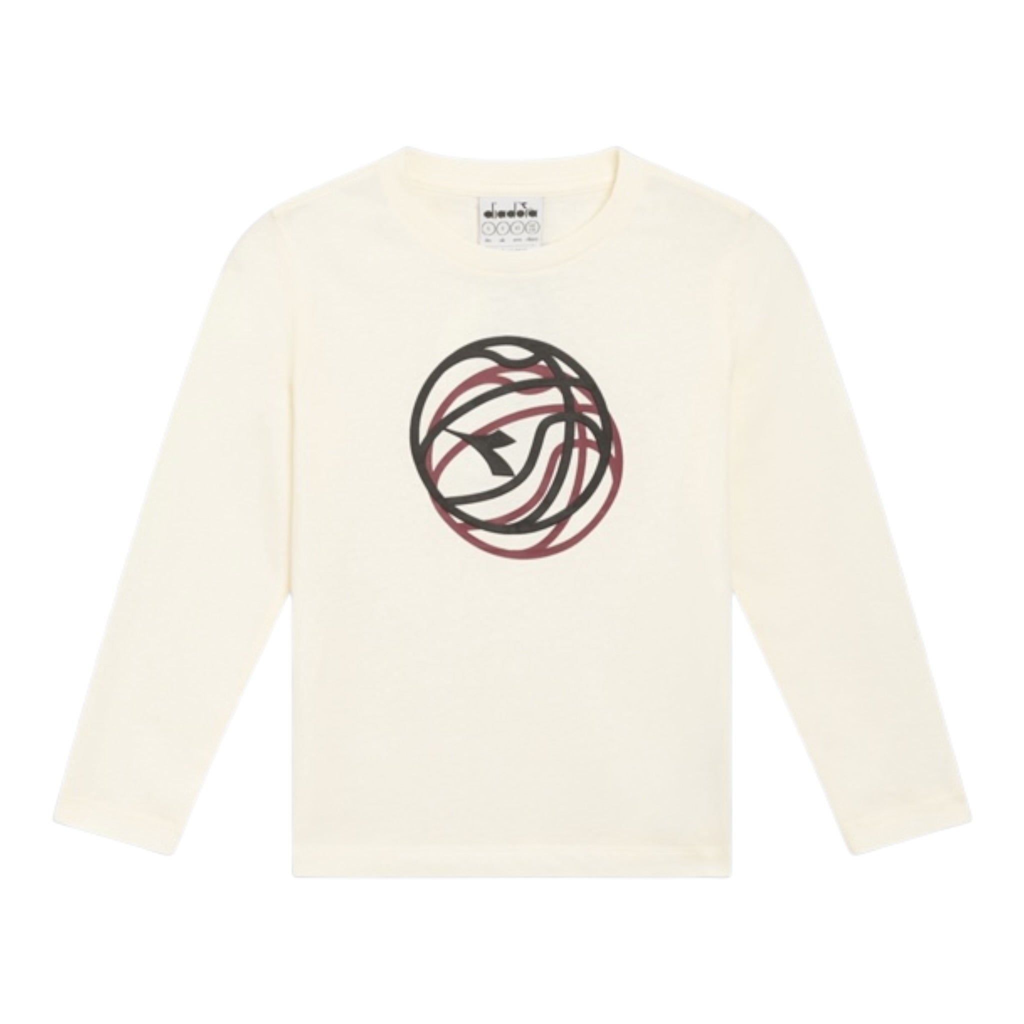 Diadora Shirt Girocollo tinta unita con Logo Panna per Bambino 102182243XXX PANNA DIADORA 