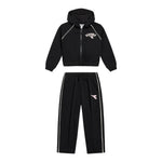 Diadora Completo 2 Pezzi Felpa-Pantalone tinta unita Nero per Bambina 102182247 NERO DIADORA 