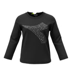 Diadora Shirt tinta unita con Applicazioni Nero per Bambina F5DIJGTH071 NERO DIADORA 