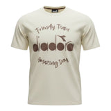 Diadora T-Shirt tinta unita con Stampa Panna per Bambino F5DUJBTH015 PANNA DIADORA 