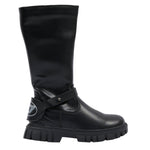 Diesel Stivale tinta unita Modello Alto Nero per Bambina BC1047 NERO DIESEL 