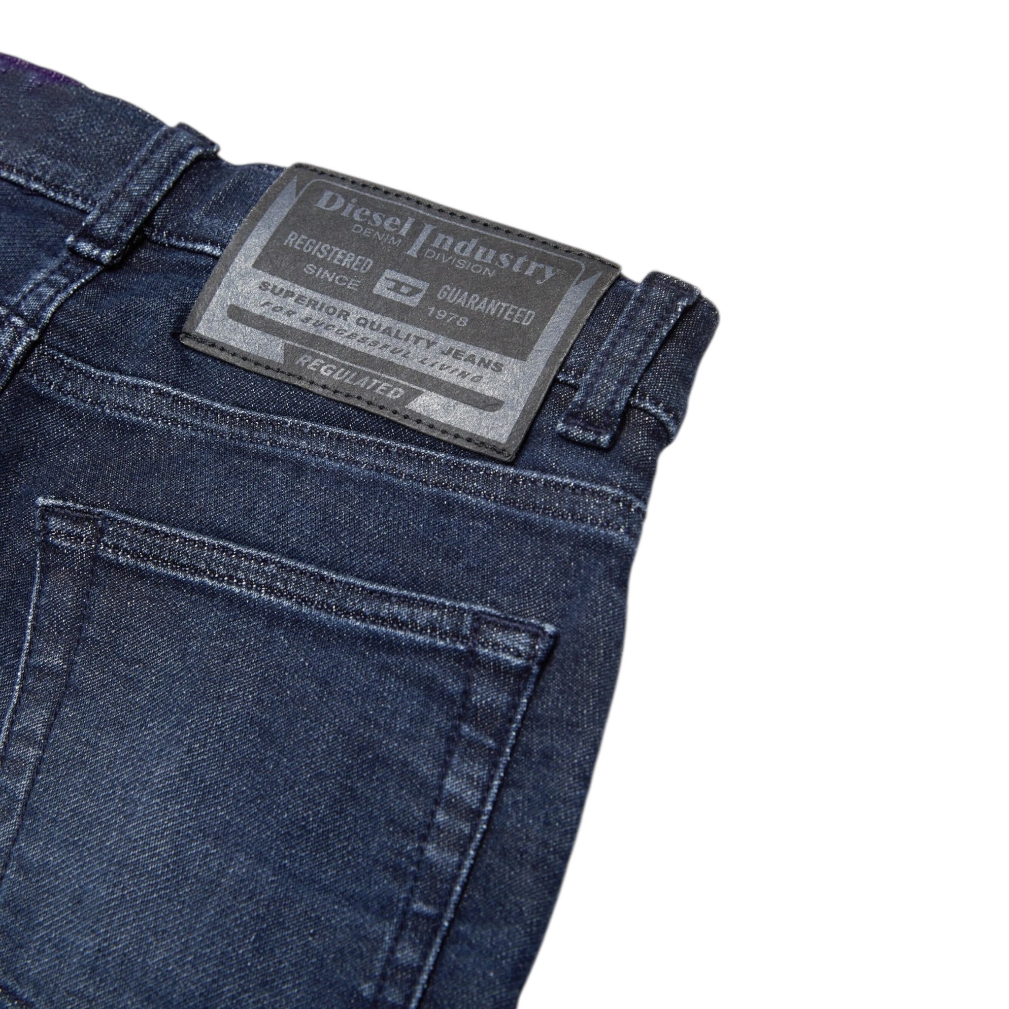 Diesel Jeans tinta unita con Girovita Regolabile Blu per Bambino J00994 BLU DIESEL 