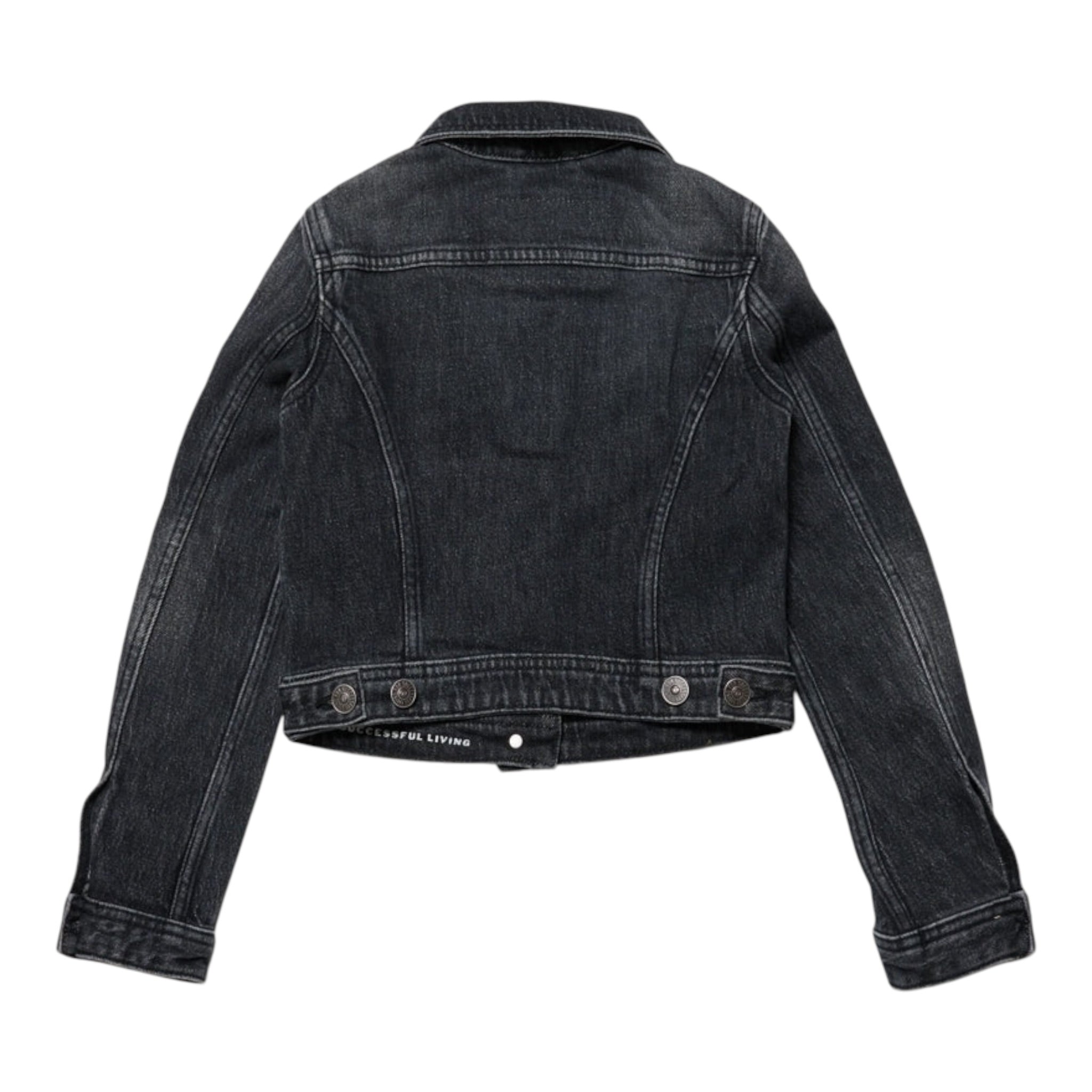Diesel Giubbino In Denim tinta unita Nero per Bambina J01847 NERO DIESEL 