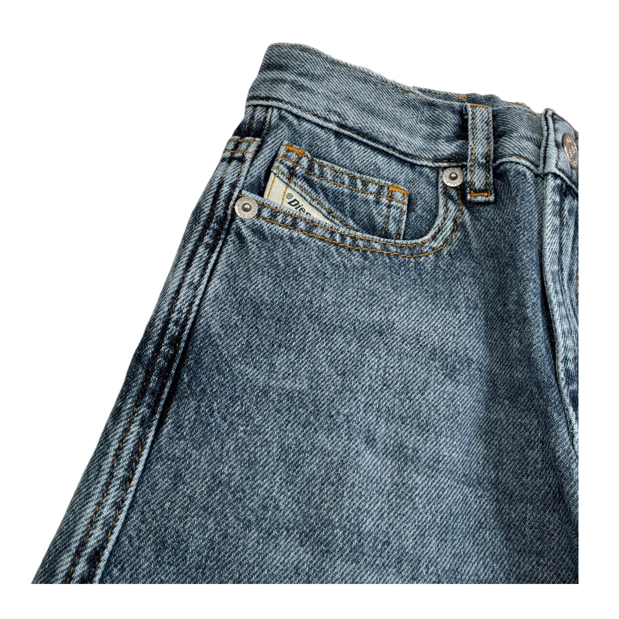 Diesel Jeans tinta unita Modello Palazzo Blu per Bambina J01852 BLU DIESEL 