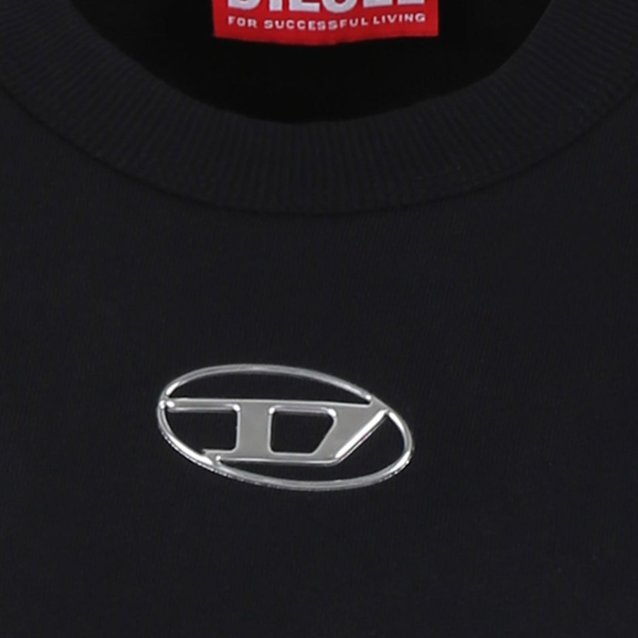 Diesel Felpa tinta unita con Logo Nero per Bambino J02024 NERO DIESEL 