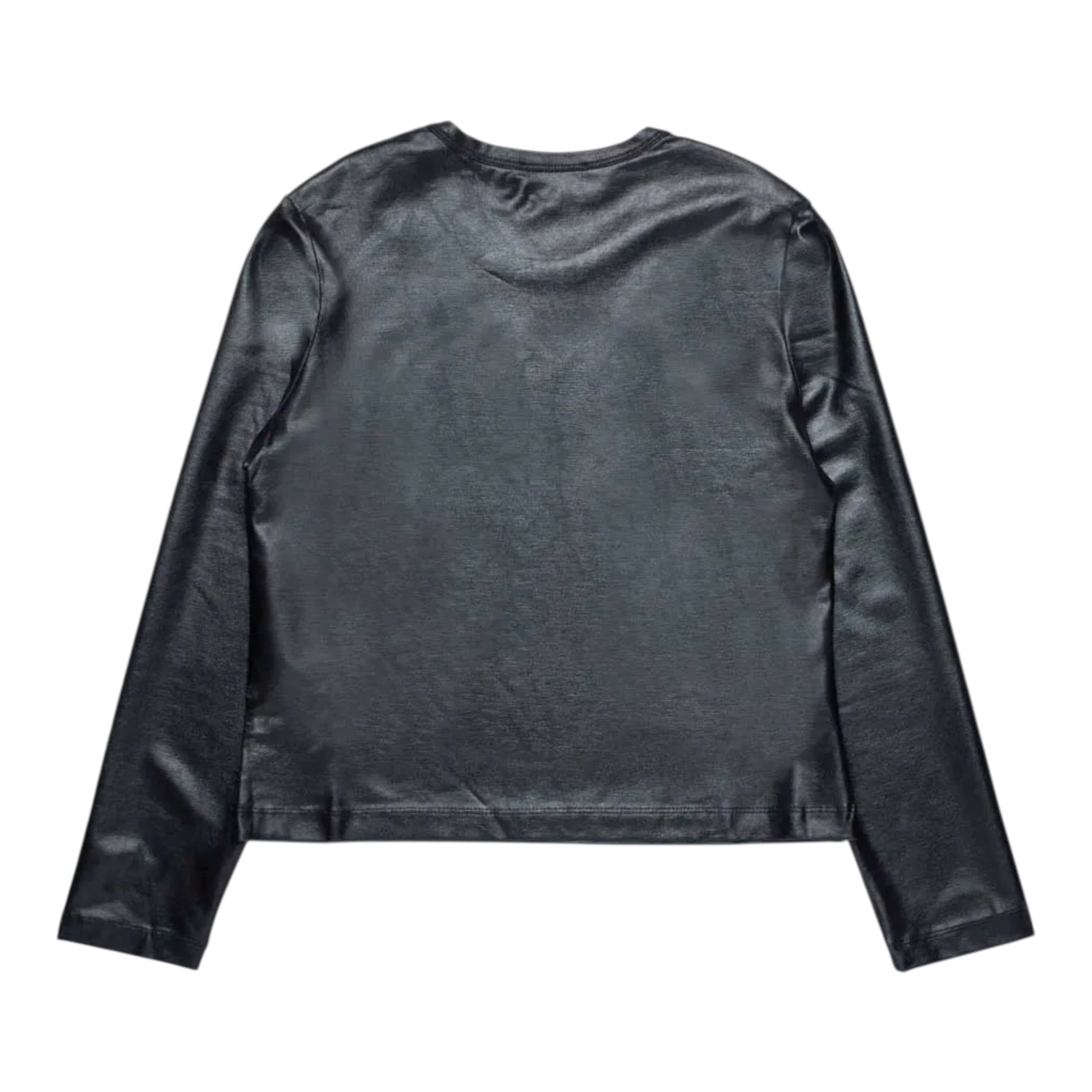 Diesel Shirt In Ecopelle tinta unita con Logo Nero per Bambina J02058 NERO DIESEL 