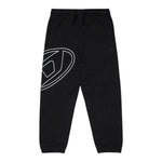 Diesel Pantalone Modello Tuta Tinta Uinita con Logo Nero per Bambina J02272 NERO DIESEL 