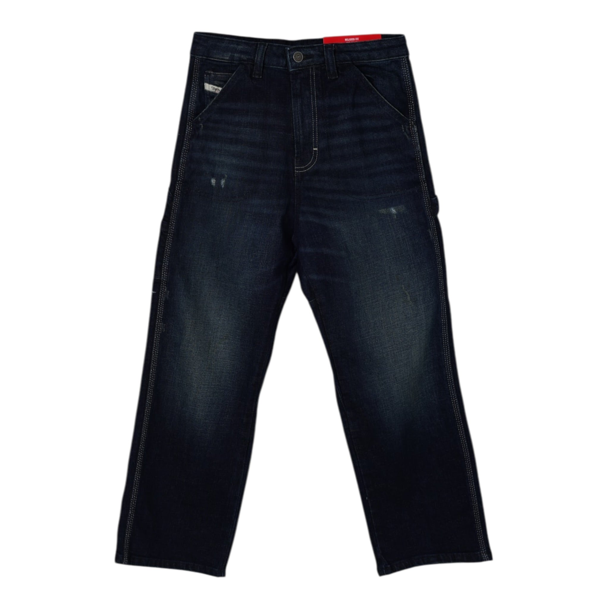 Diesel Jeans tinta unita con Girovita Regolabile Blu per Bambino J02361 BLU DIESEL 