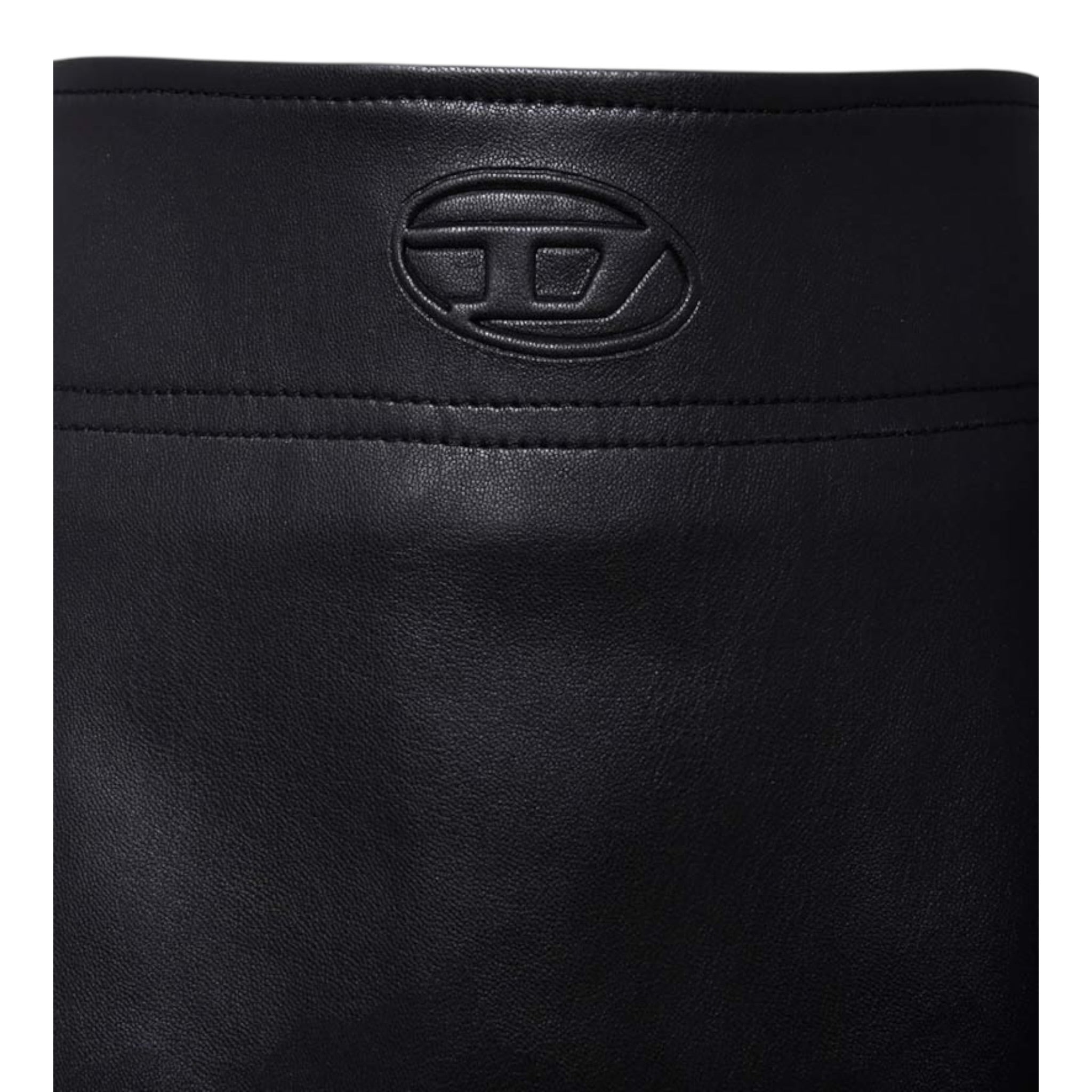 Diesel Gonna tinta unita In Ecopelle Nero per Bambina J02367 NERO DIESEL 