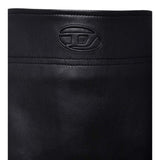 Diesel Gonna tinta unita In Ecopelle Nero per Bambina J02367X NERO DIESEL 