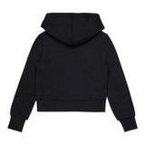 Diesel Felpa tinta unita con Cappuccio E Stampa Nero per Bambina J02416 NERO DIESEL 