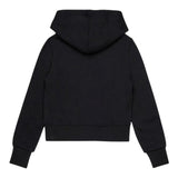 Diesel Felpa tinta unita con Cappuccio E Stampa Nero per Bambina J02416XX NERO DIESEL 