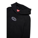 Diesel Felpa tinta unita con Cappuccio E Stampa Nero per Bambina J02416XX NERO DIESEL 