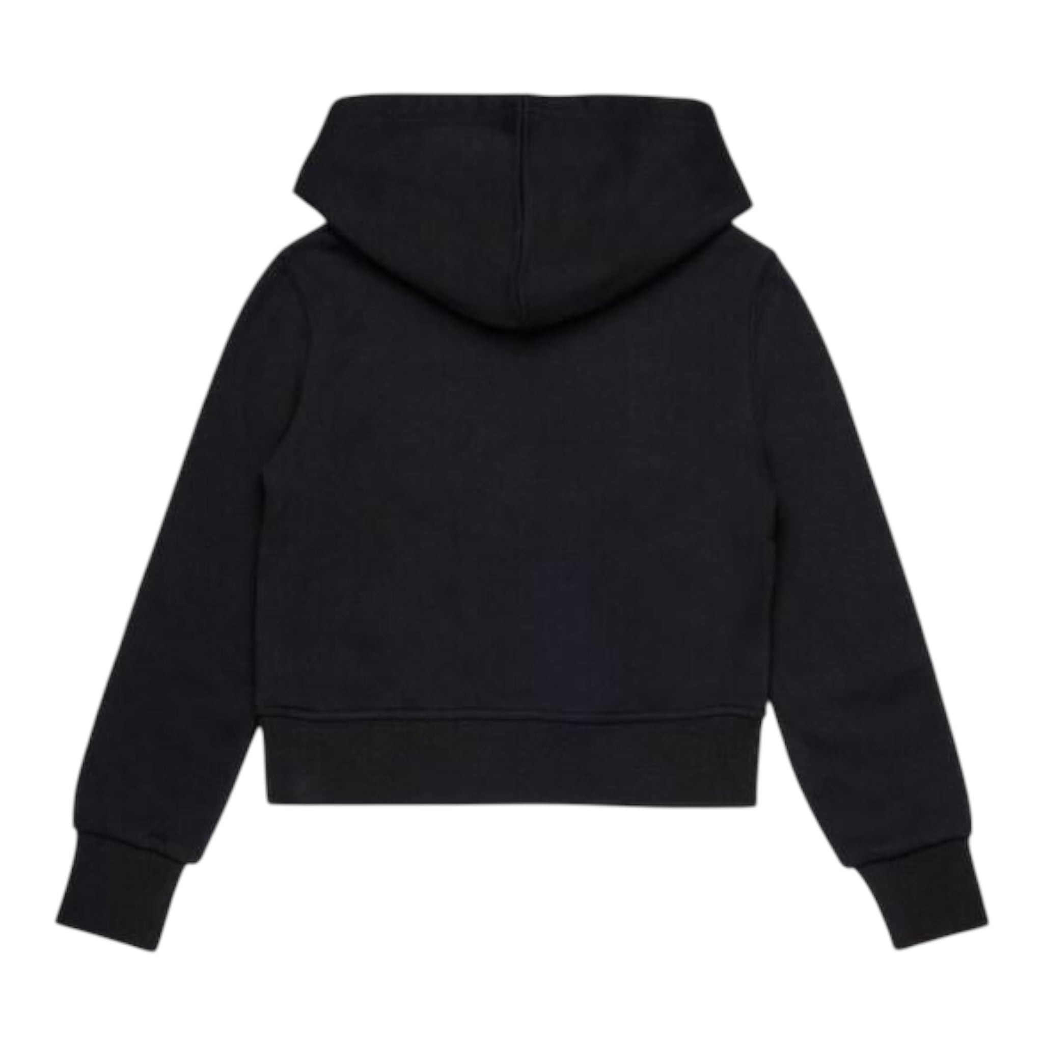Diesel Felpa tinta unita con Cappuccio E Stampa Nero per Bambina J02416XXX NERO DIESEL 