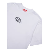 Diesel T-Shirt tinta unita con Logo Bianco per Bambina J02428X BIANCO DIESEL 