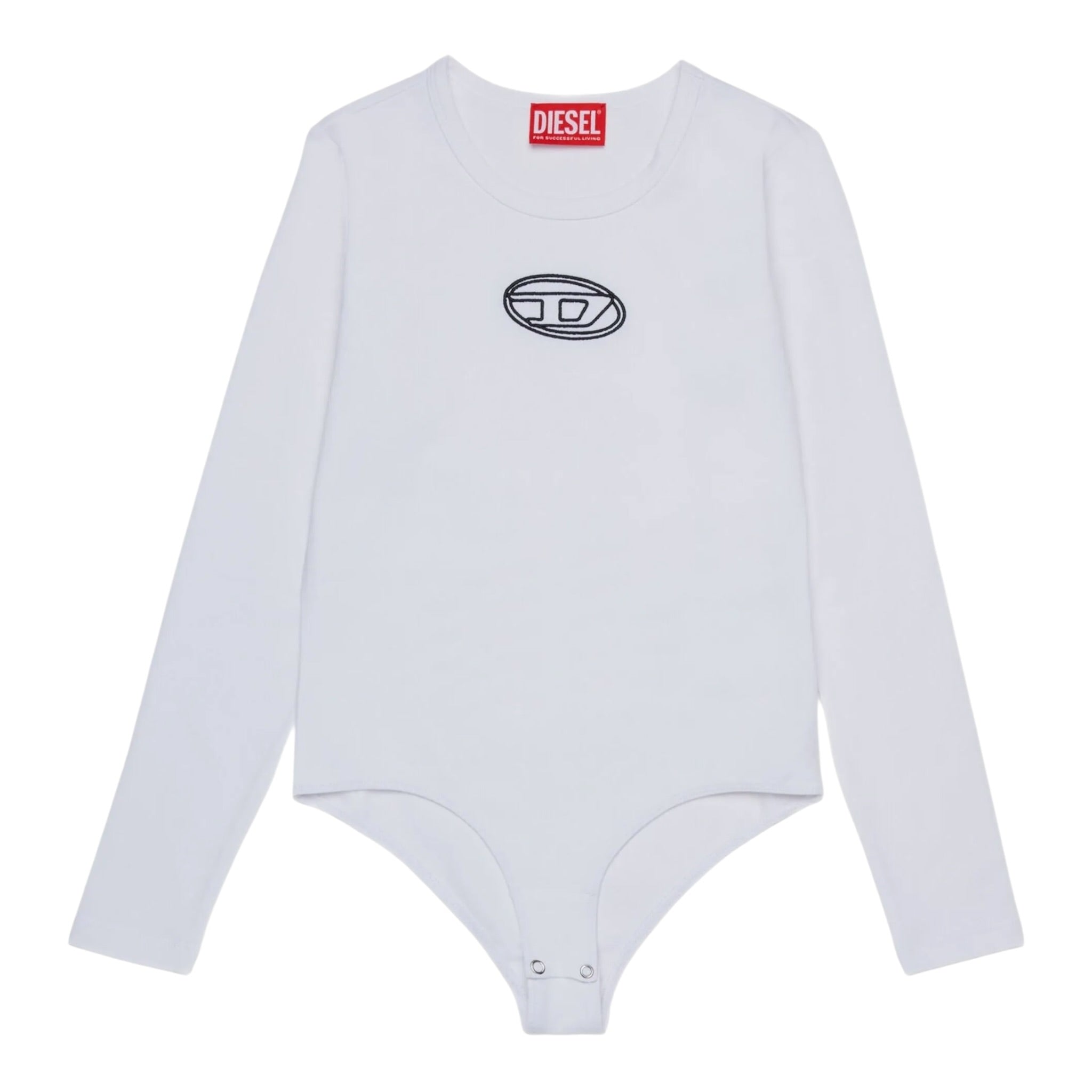 Diesel Body Tinta Uinita con Logo Bianco per Bambina J02433X BIANCO DIESEL 