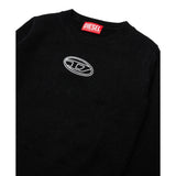 Diesel Maglia tinta unita con Logo Nero per Bambina J02435 NERO DIESEL 