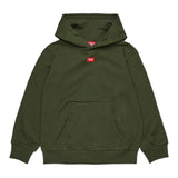 Diesel Felpa Chiusa tinta unita con Cappuccio Verde per Bambino J02502 VERDE DIESEL 