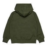 Diesel Felpa Chiusa tinta unita con Cappuccio Verde per Bambino J02502X VERDE DIESEL 