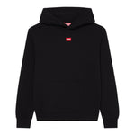 Diesel Felpa Chiusa tinta unita con Cappuccio Nero per Bambino J02502XXXXX NERO DIESEL 