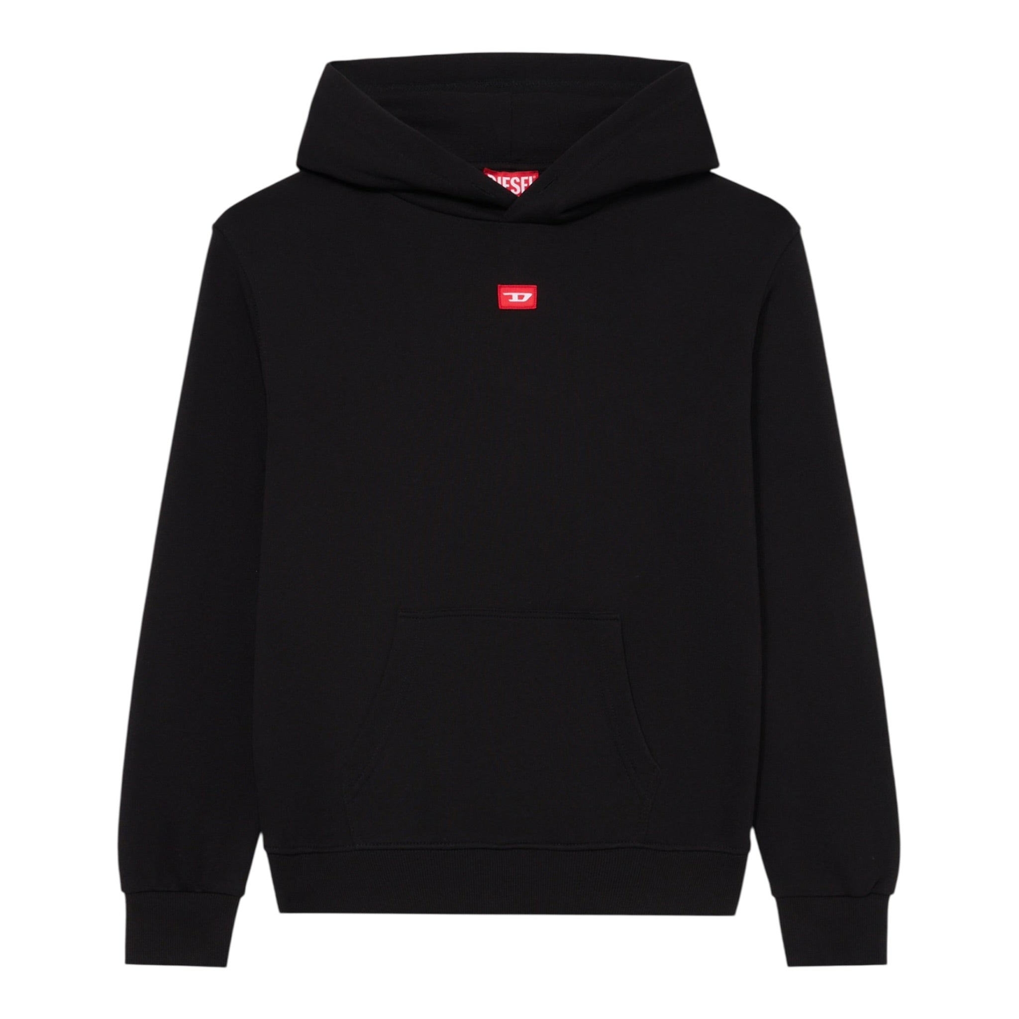 Diesel Felpa Chiusa tinta unita con Cappuccio Nero per Bambino J02502XXXXX NERO DIESEL 