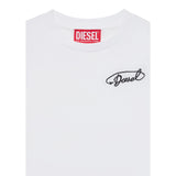 Diesel T-Shirt tinta unita con Logo Bianco per Bambino J02526X BIANCO DIESEL 