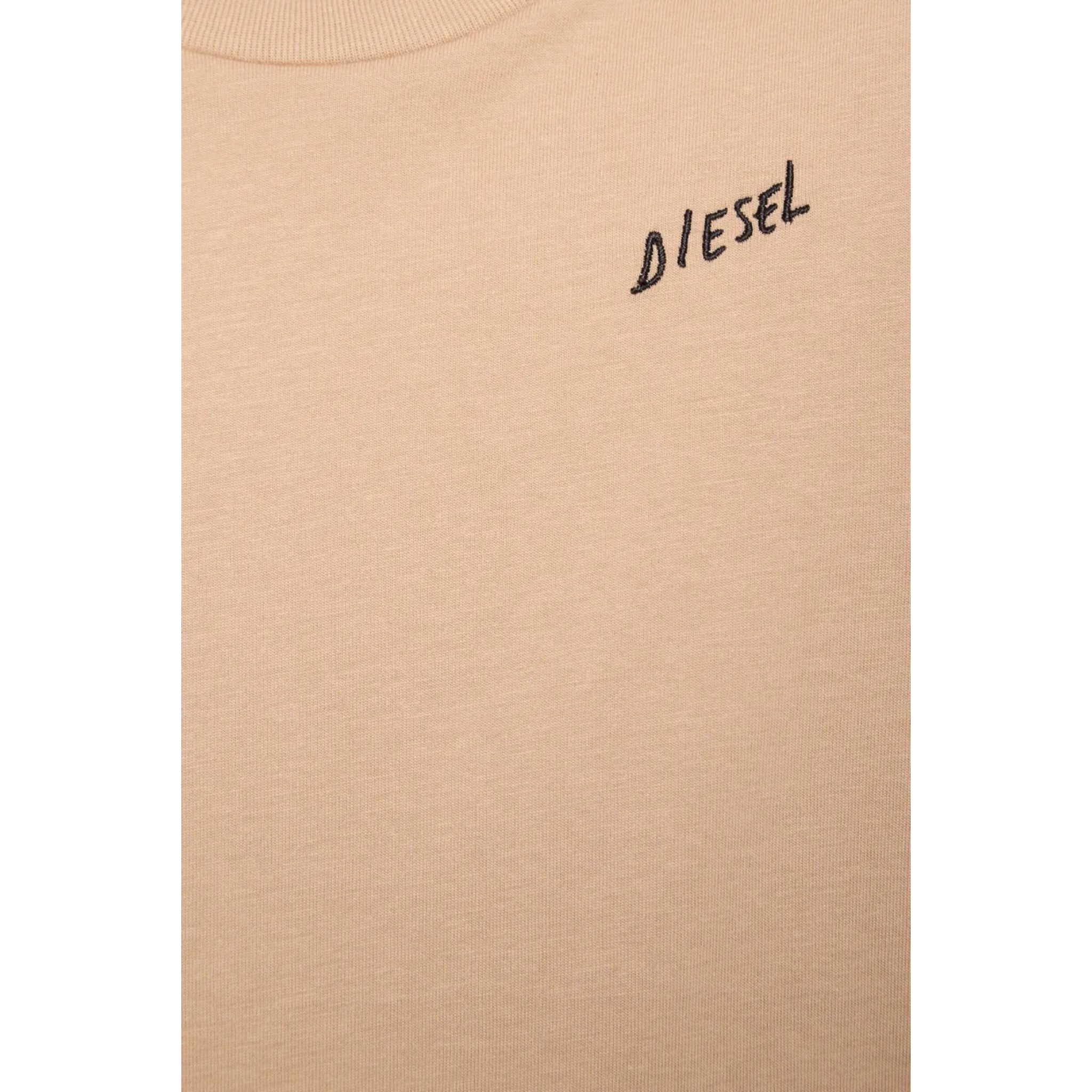 Diesel Shirt tinta unita con Logo Beige per Bambino J02528X BEIGE DIESEL 