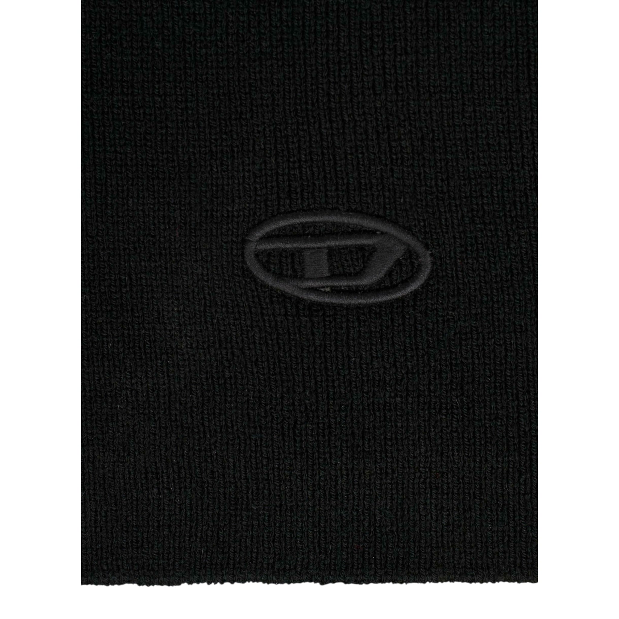 Diesel Sciarpa tinta unita con Logo Nero per Bambina J0463 NERO DIESEL 