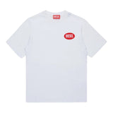 Diesel T-Shirt tinta unita con Logo Bianco per Bambino J2469 BIANCO DIESEL 